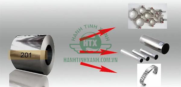 Inox 201 được ứng dụng rộng rãi trong nhiều lĩnh vực