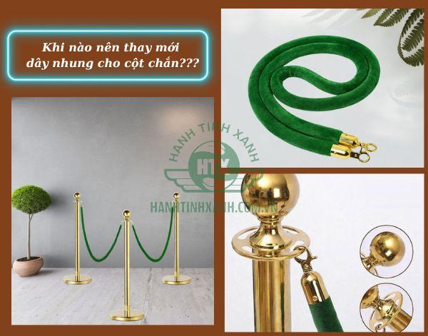 Phần dây nhung của cột chắn khá là nhanh hỏng nên hay phải thay mới