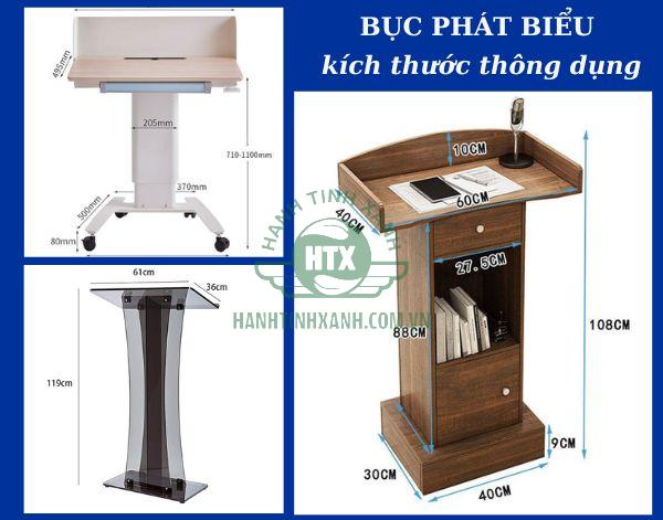 Tham khảo các kích thước bục đứng phát biểu hiện nay