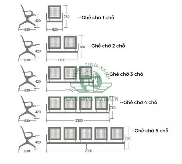 Tham khảo kích thước ghế chờ bệnh viện