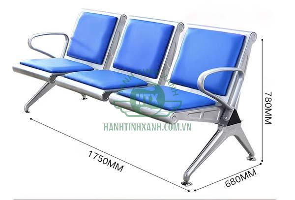 Ghế băng inox 3 chỗ và kích thước của chúng