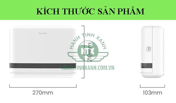 Kích thước hộp chữ nhật treo tường để giấy vệ sinh
