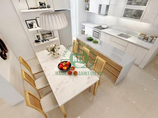 Hương thơm của hoa, quả táo giúp không gian bếp trong và sạch hơn