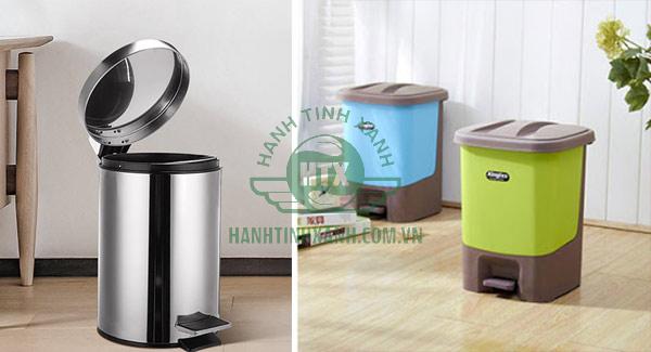 Dù là thùng rác nhựa hay thùng rác inox cũng cần chọn loại thùng rác có nắp đậy