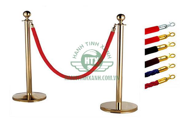 Cột chắn inox dây nhung trùng 