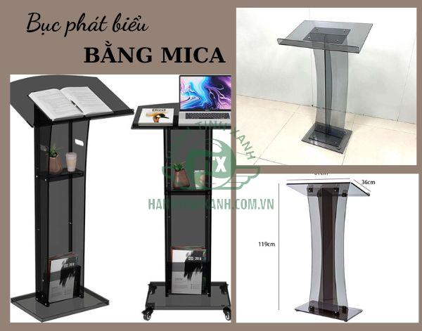 Bục đứng phát biểu bằng Mica giá rẻ nhưng độ bền không cao