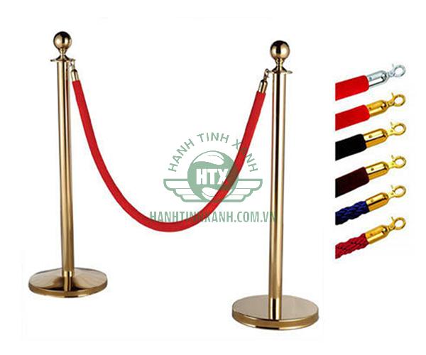 Cột chắn inox dây nhung trùng 