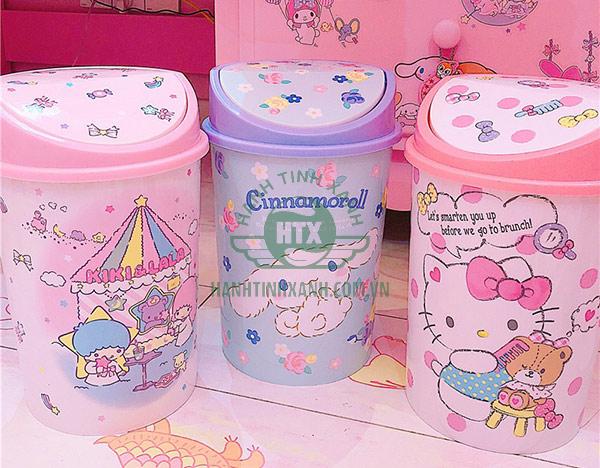 Mẫu thùng rác mang phong cách kẹo ngọt