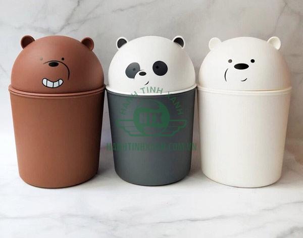 Thùng rác mini hình gấu đáng yêu