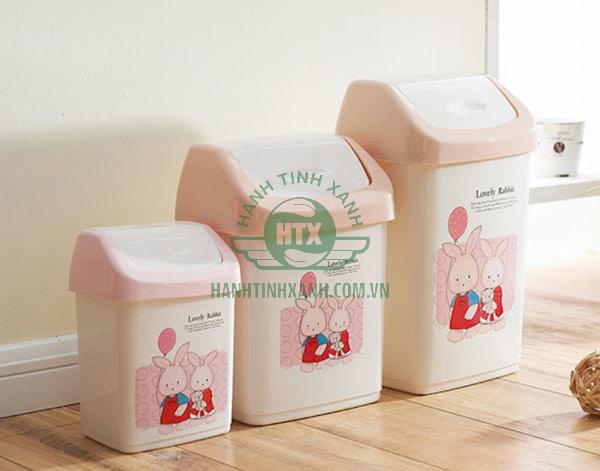Đa dạng kích thước thùng rác nhựa nắp lật