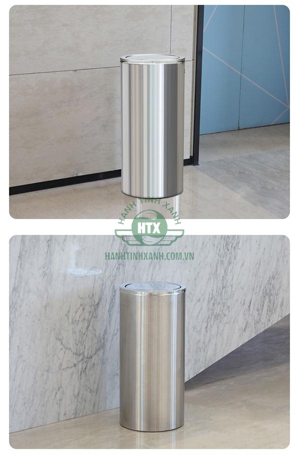 Mẫu thùng rác inox văn phòng