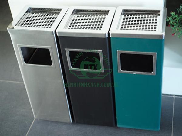 Thùng rác gạt tàn hình vuông