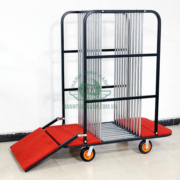 Xe đẩy mâm xoay bàn tròn có cầu lên tiết kiệm sức lao động