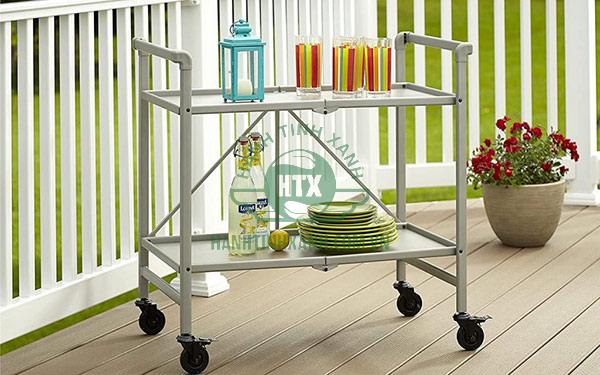 Xe đẩy rượu có thể gấp gọn khi không dùng