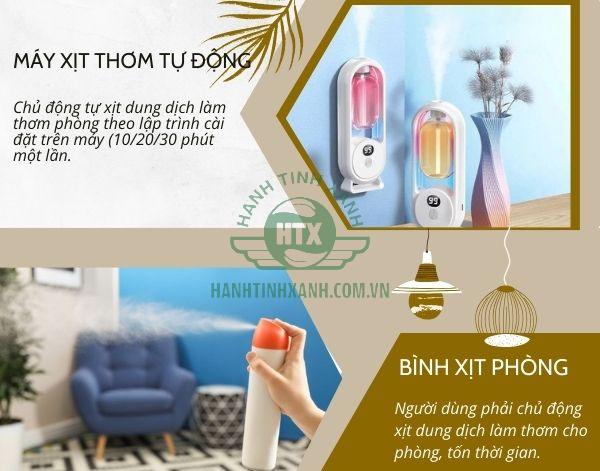 Sự khác biệt của máy xịt thơm tự động và bình xịt phòng thông thường