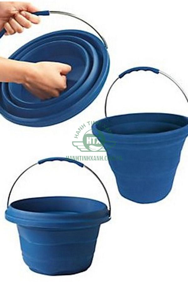 Xô đựng rác chất liệu nhựa dẻo có thể gấp gọn