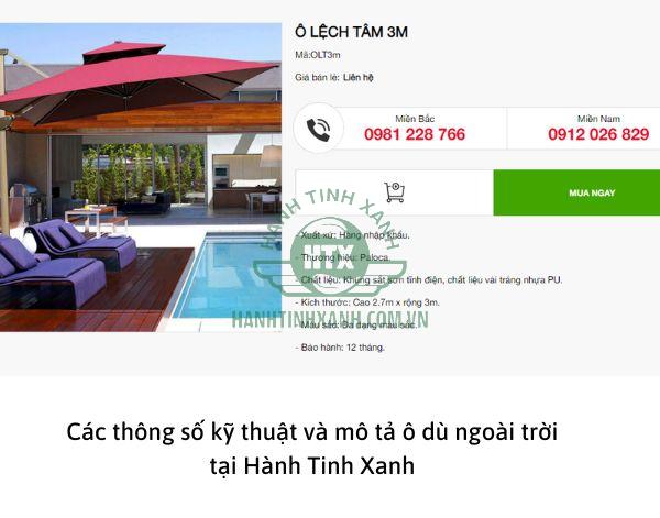 Cần xem xét kỹ thông tin mô tả ô dù khi mua