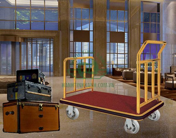Chất liệu inox mạ vàng thường dùng sản xuất xe kéo hành lý