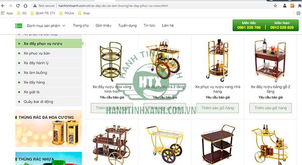 Hanhtinhxanh.com.vn - Website bán xe đẩy rượu uy tín