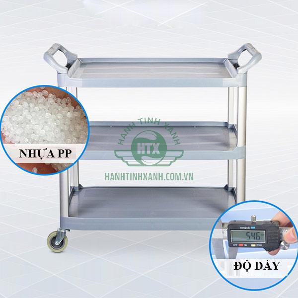 Xe đẩy thức ăn bằng nhựa PP cũng được đánh giá cao