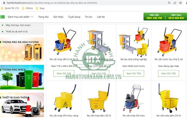 Website bán xe vắt móp tại Hành Tinh Xanh