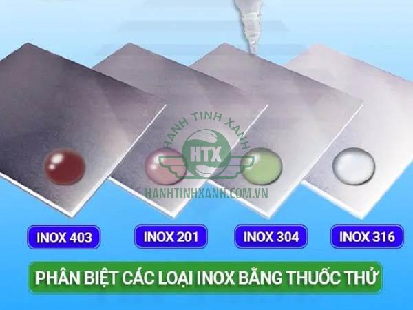 Dùng thuốc thử kiểm tra chất liệu inox