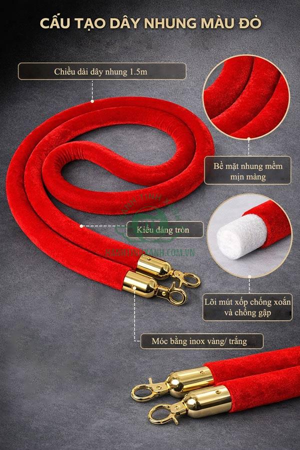 Tham khảo ngay đặc điểm của mẫu dây nhung cột chắn loại tốt