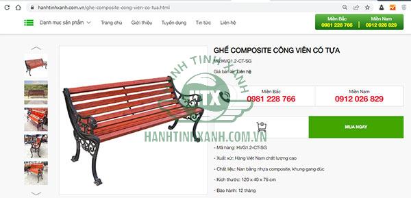 Hành Tinh Xanh là thương hiệu uy tín trên thị trường ghế công viên