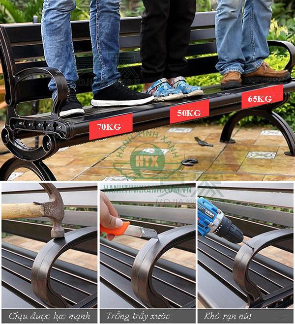 Chất lượng ghế công viên phải tốt và bền