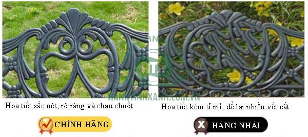 Nhận biết ghế gang đúc chất lượng