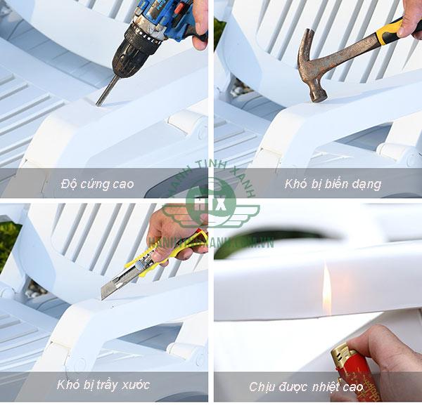 Ghế hồ bơi nhựa cao cấp sẽ chịu được mọi tác động xấu