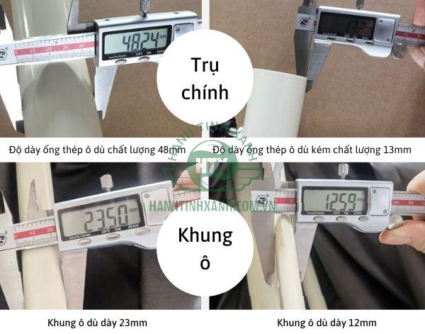 Khung ô dù chất lượng có độ cứng cáp và chắc chắn