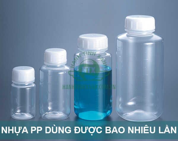 Nhựa PP có thể sử dụng nhiều lần miễn là sản phẩm vẫn có trạng thái tốt và được vệ sinh sạch sẽ