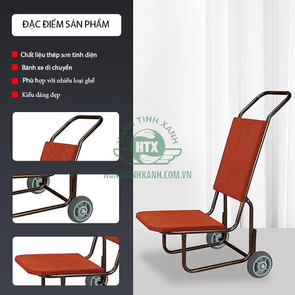 Chi tiết xe đẩy ghế sự kiện loại 2 bánh