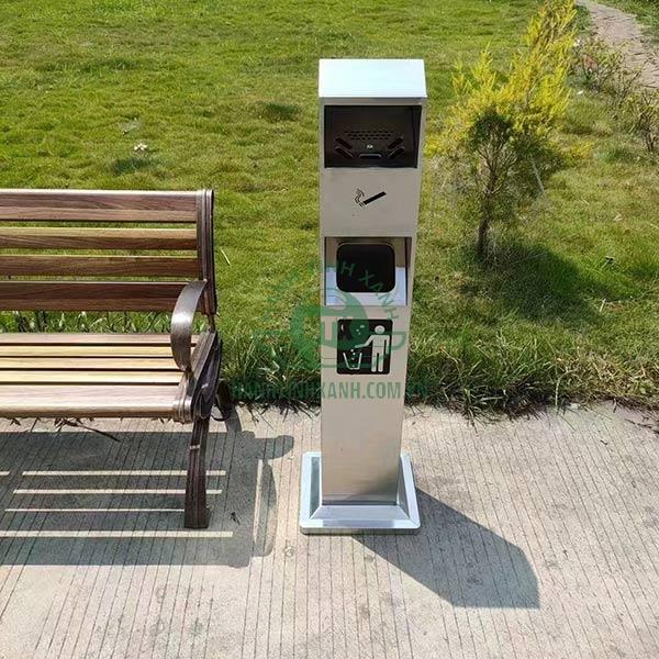 Cây gạt tàn có kèm theo cửa xả rác nhỏ