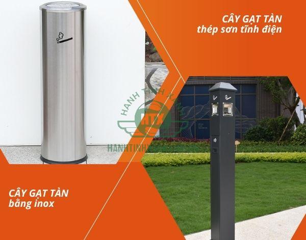 2 loại cây gạt tàn bằng inox và thép