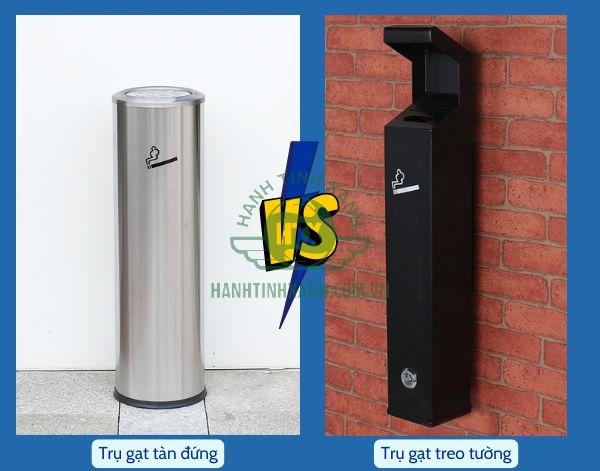 Cây gạt tàn kiểu dáng trụ đứng và kiểu dáng treo tường