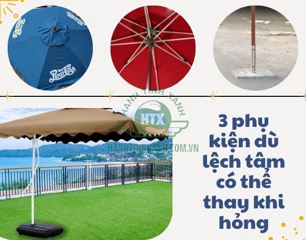 Top những phụ kiện dù lệch tâm cần thay thế khi bị hỏng