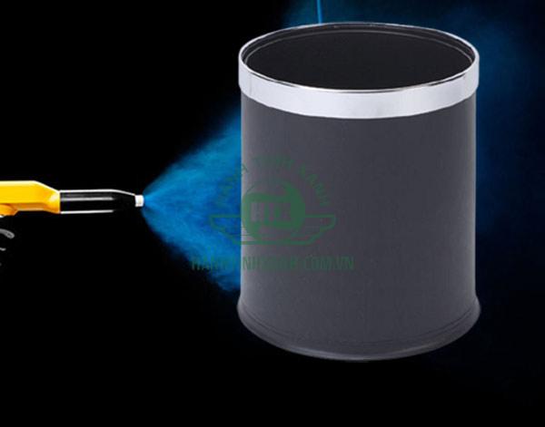 Phun sơn cho thùng rác chất liệu thép kim loại