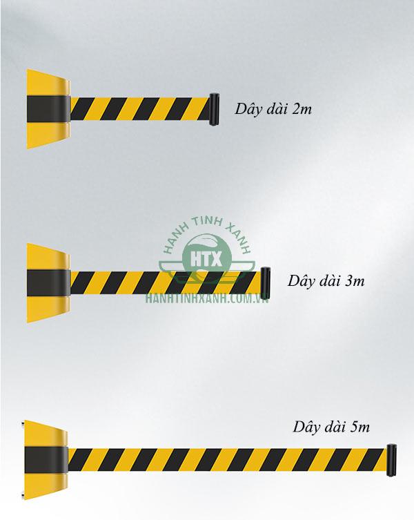 Trên thị trường phổ biến cột chắn dây căng gắn tường loại 2m, 3m, 5m