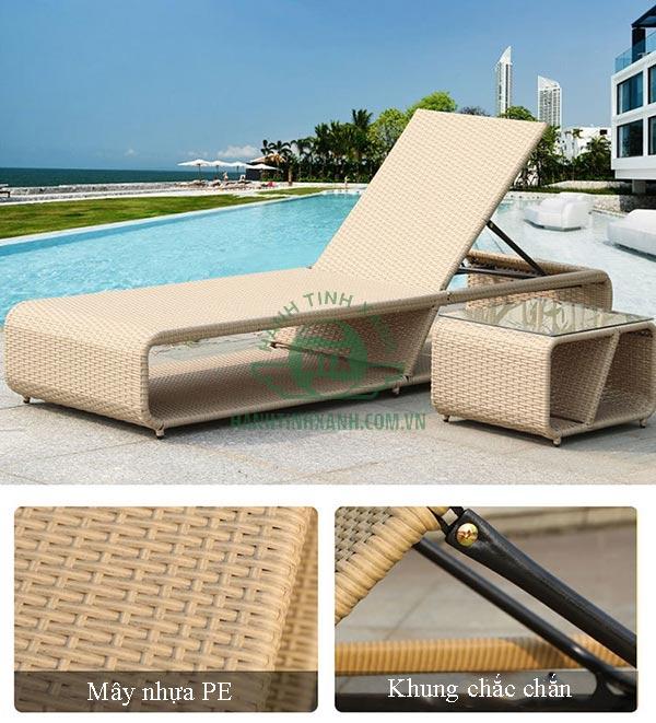 Giường mây nhựa hồ bơi được đánh giá khá tốt