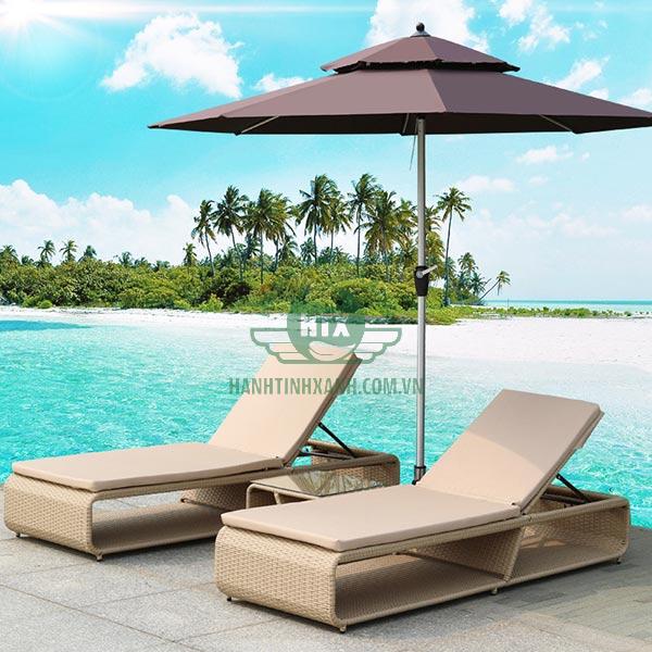 Mẫu giường bể bơi không bánh xe luôn vững chãi hơn khi sử dụng