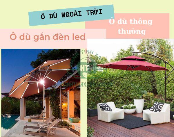 Giữa ô dù đèn led và dù che nắng thông thường: Bạn chọn loại nào?