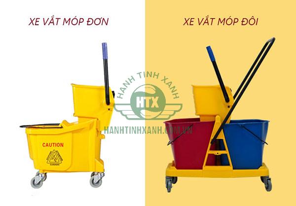 Sự khác biệt chủ yếu đến từ số xô đựng nước trên xe