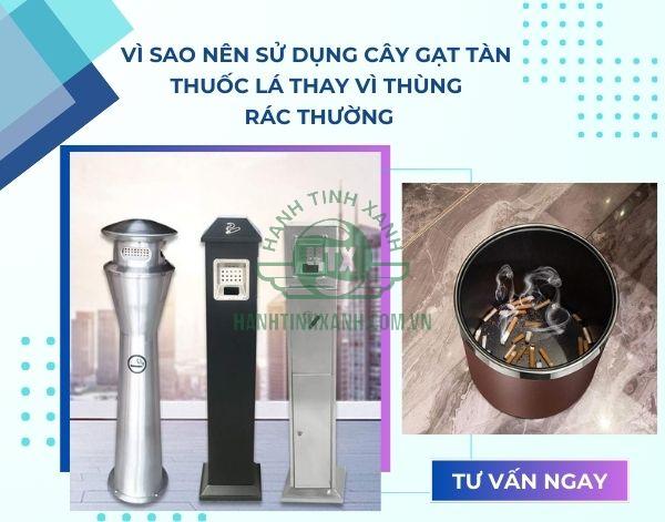 Dùng cây gạt tàn thuốc lá thay cho thùng rác sinh hoạt là việc nên làm