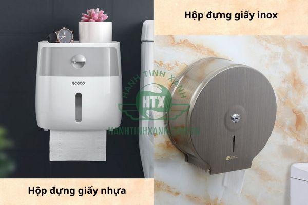 Hộp đựng giấy lau tay nhựa có giá rẻ hơn hộp inox