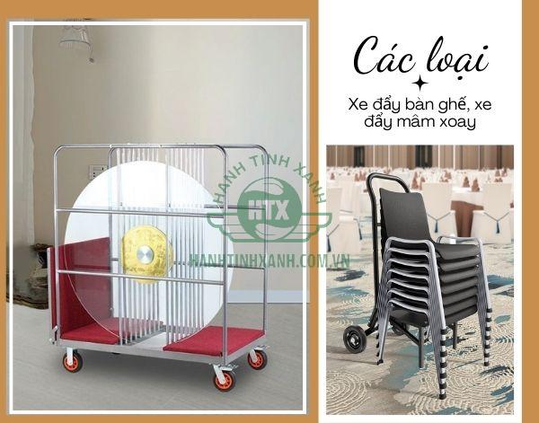 Xe đẩy bàn ghế dùng trong tiệc nhà hàng