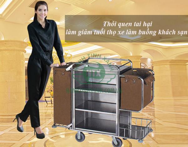 Đẩy xe nhanh dễ gây va chạm, làm hỏng xe