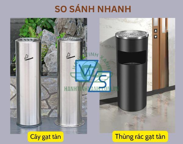 Điểm khác biệt của thùng rác gạt tàn và trụ gạt tàn công cộng