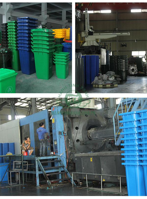 Quy trình sản xuất thùng rác nhựa tại Hành Tinh Xanh